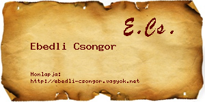 Ebedli Csongor névjegykártya