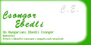 csongor ebedli business card